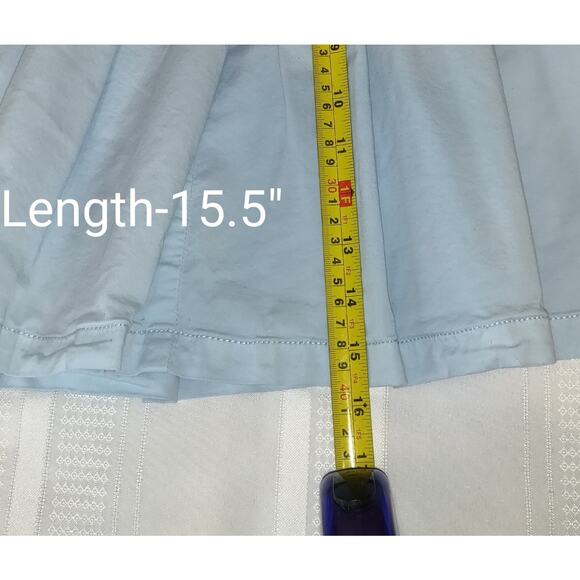VTG American Eagle Mini Skirt Size 6 Pleated Pastel Blue Pockets Anime School - Picture 10 of 13